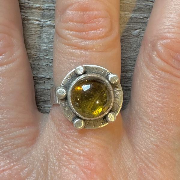 Yellow Tourmaline Ring